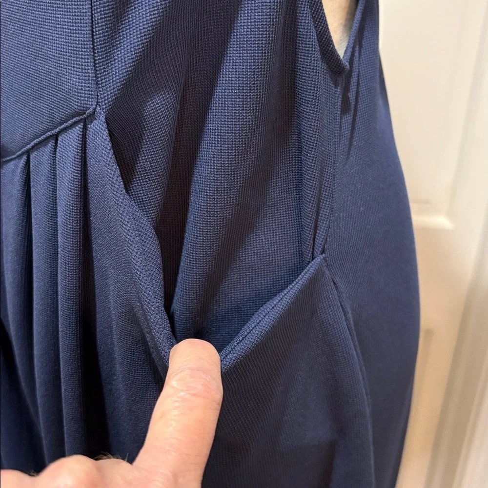 Halara navy blue overalls cozy and comfortable wide leg - Picture 4 of 9